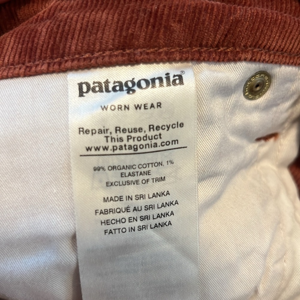 Patagonia stretch corduroy organic cotton straight leg skinny pants - Picture 5 of 5